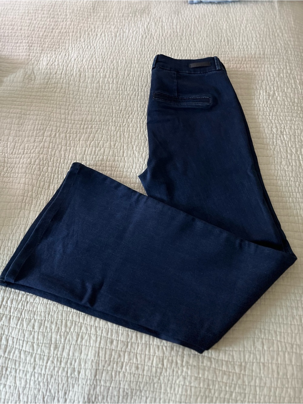 PAIGE Dark Navy Stretch Trousers - Picture 10 of 13